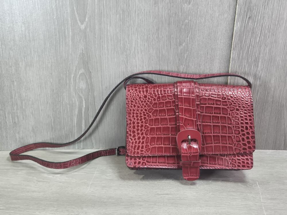 Patricia Nash Tauriana Leather Crossbody Organizer RED Leather